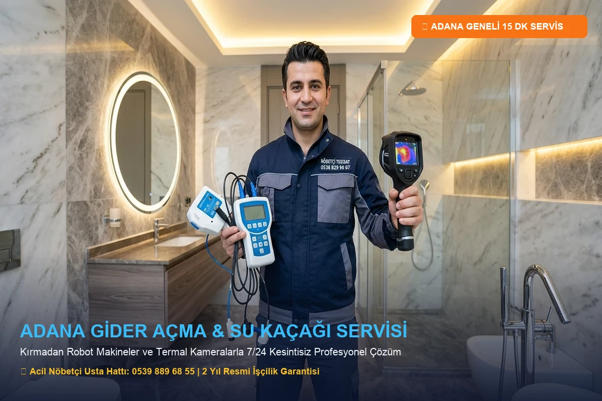 Adana Gider Açma Servisi ve Kırmadan Su Kaçağı Tespiti Robotik Ekip